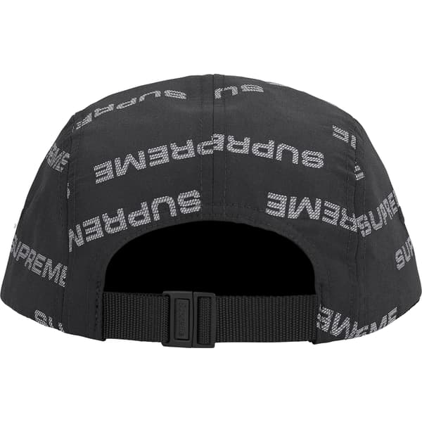 Supreme Reflective Jacquard Camp Cap - Black (front)