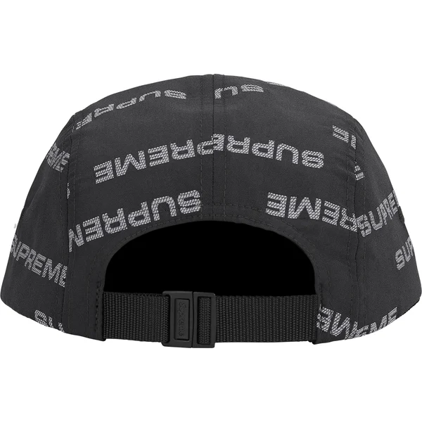 Supreme Reflective Jacquard Camp Cap - Black (front)