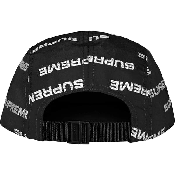 Supreme Reflective Jacquard Camp Cap - Black (front)