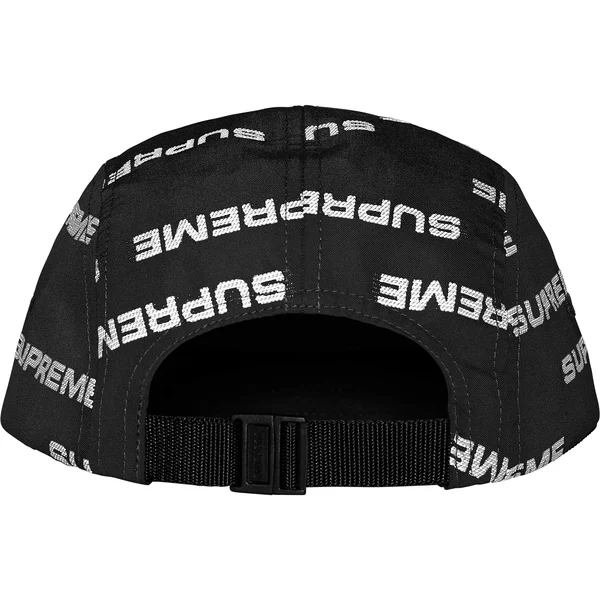 Supreme Reflective Jacquard Camp Cap - Black (front)