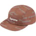 Supreme Reflective Jacquard Camp Cap - Brown (front)