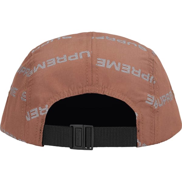 Supreme Reflective Jacquard Camp Cap - Brown (front)