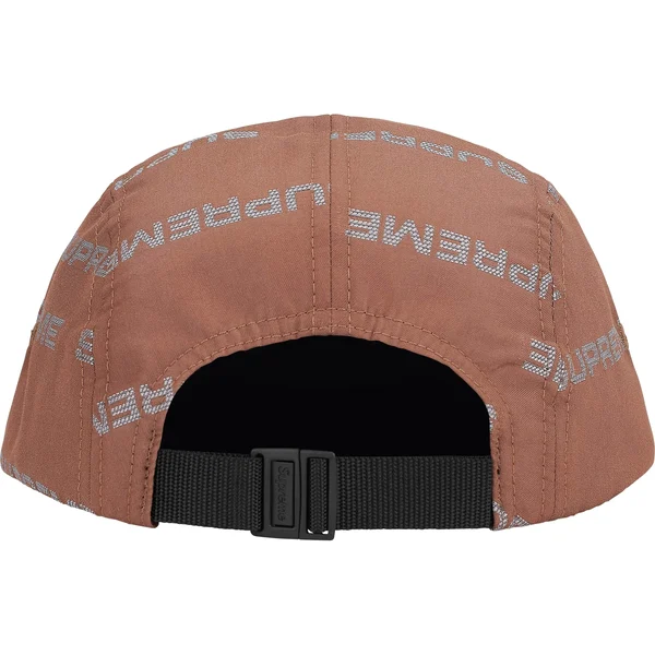 Supreme Reflective Jacquard Camp Cap - Brown (front)