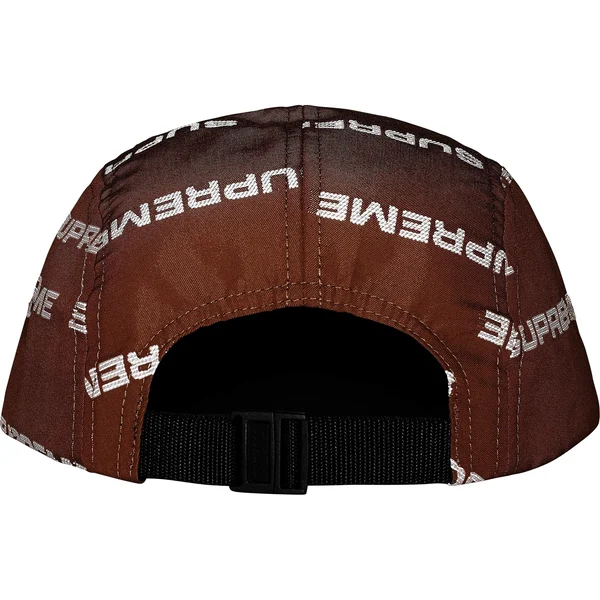 Supreme Reflective Jacquard Camp Cap - Brown (front)