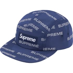 Supreme Reflective Jacquard Camp Cap Navy