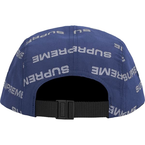 Supreme Reflective Jacquard Camp Cap - Navy (front)