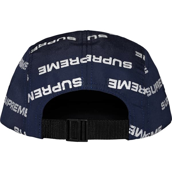 Supreme Reflective Jacquard Camp Cap - Navy (front)