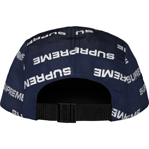 Supreme Reflective Jacquard Camp Cap - Navy (front)
