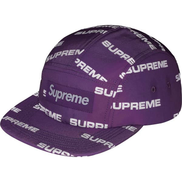 Supreme Reflective Jacquard Camp Cap - Purple (front)
