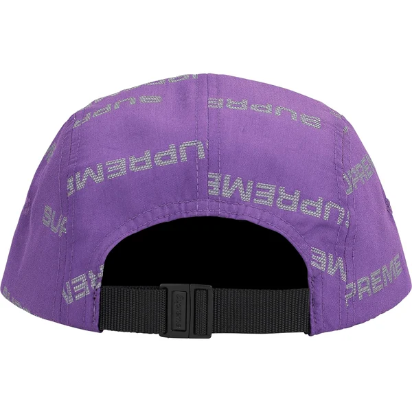 Supreme Reflective Jacquard Camp Cap - Purple (front)