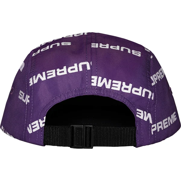 Supreme Reflective Jacquard Camp Cap - Purple (front)