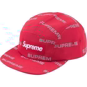 Supreme Reflective Jacquard Camp Cap Red