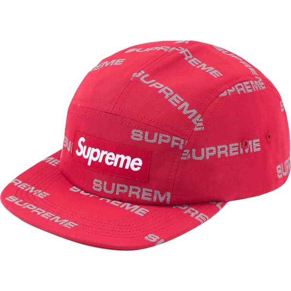 Supreme Reflective Jacquard Camp Cap - Red (front)