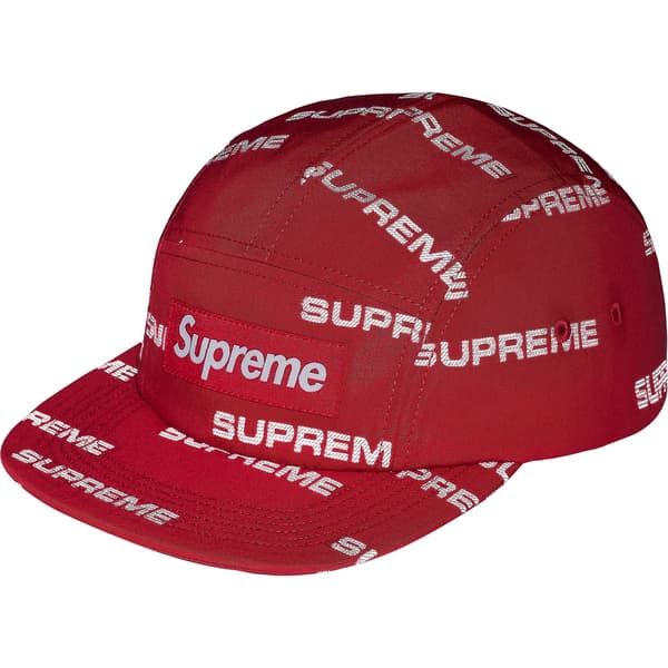 Supreme Reflective Jacquard Camp Cap - Red (front)