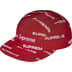 Supreme Reflective Jacquard Camp Cap - Red (front)