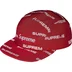 Supreme Reflective Jacquard Camp Cap - Red (front)