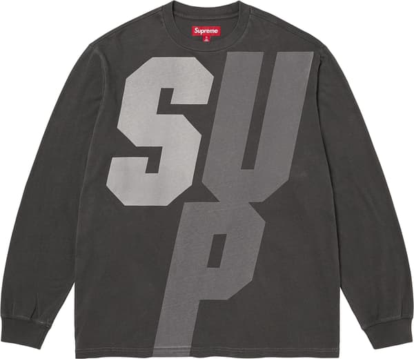 Supreme Reflective L/S Top - Black (front)