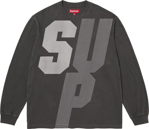 Supreme Reflective L/S Top - Black (front)