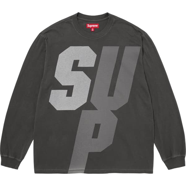 Supreme Reflective L/S Top - Black (front)
