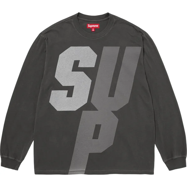 Supreme Reflective L/S Top - Black (front)