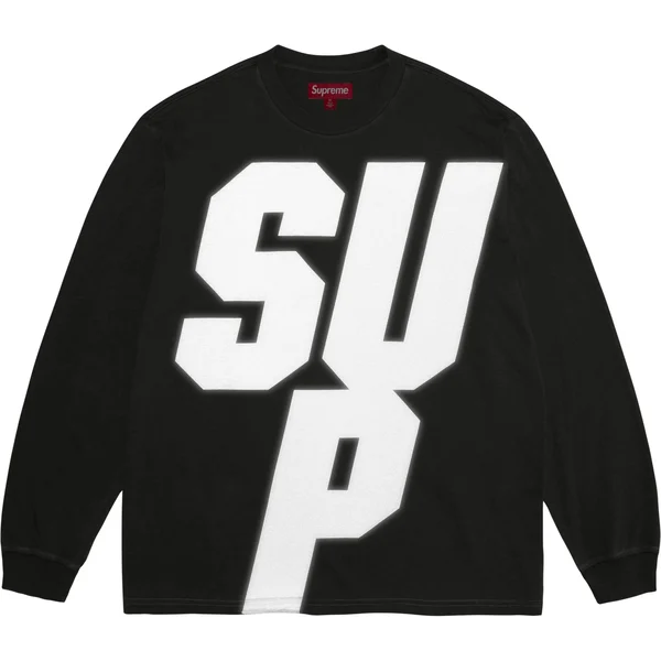 Supreme Reflective L/S Top - Black (front)