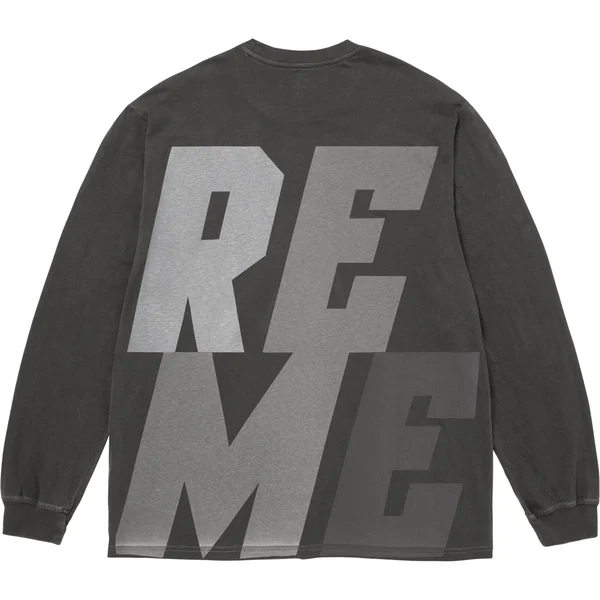 Supreme Reflective L/S Top - Black (front)