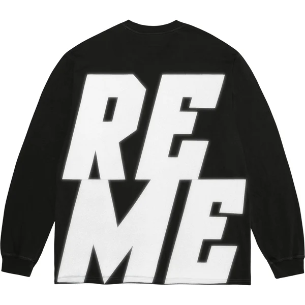 Supreme Reflective L/S Top - Black (front)