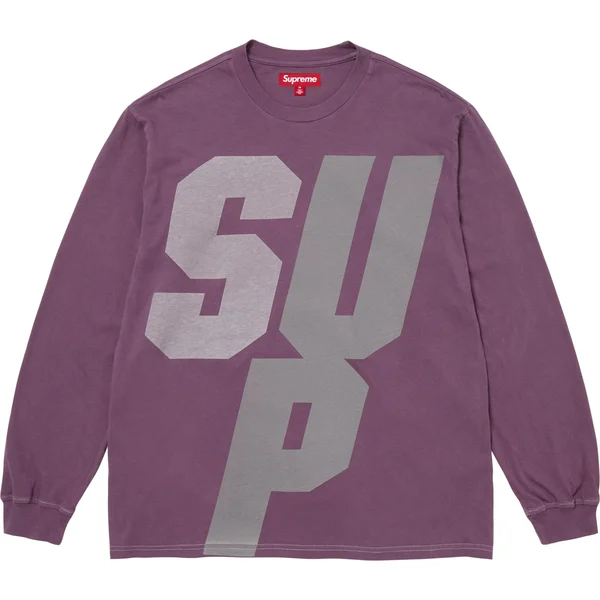 Supreme Reflective L/S Top - Purple (front)