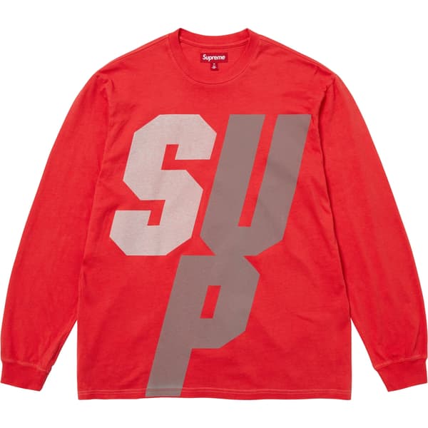 Supreme Reflective L/S Top - Red (front)