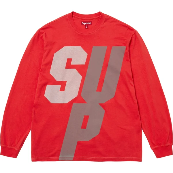 Supreme Reflective L/S Top - Red (front)