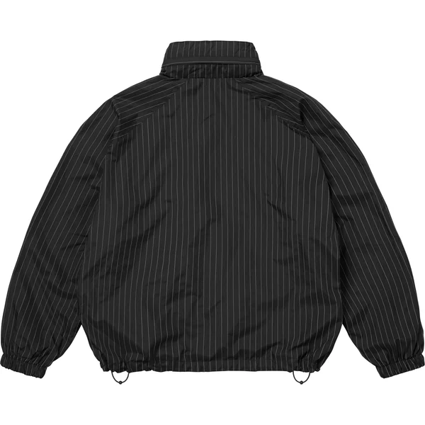 Supreme Reflective Pinstripe Track Jacket - Black (front)
