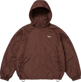 Supreme Reflective Pinstripe Track Jacket Brown