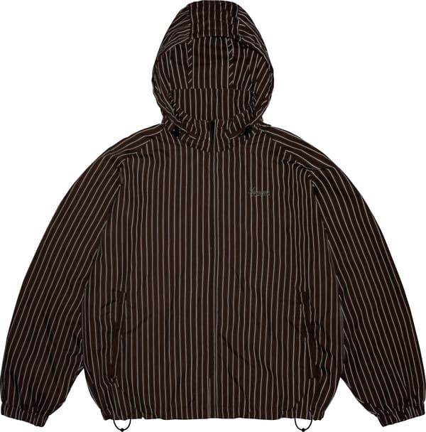 Supreme Reflective Pinstripe Track Jacket - Brown (front)
