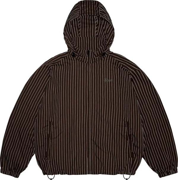 Supreme Reflective Pinstripe Track Jacket - Brown (front)