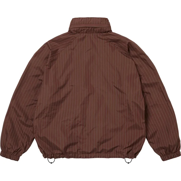Supreme Reflective Pinstripe Track Jacket - Brown (front)