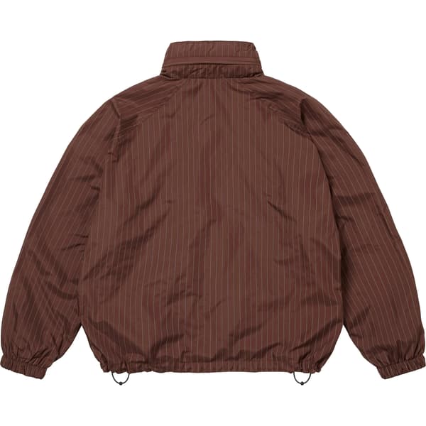 Supreme Reflective Pinstripe Track Jacket - Brown (front)