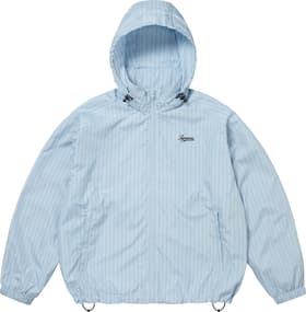 Supreme Reflective Pinstripe Track Jacket Light Blue