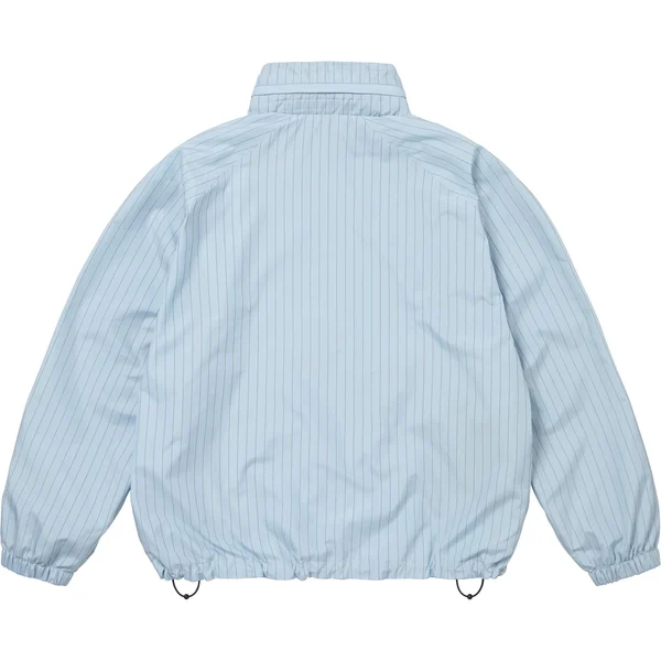 Supreme Reflective Pinstripe Track Jacket - Light Blue (front)