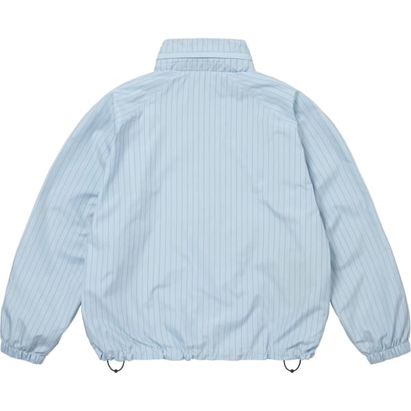 Supreme Reflective Pinstripe Track Jacket - Light Blue (front)