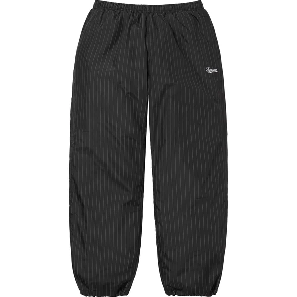 Supreme Reflective Pinstripe Track Pant - Black (front)