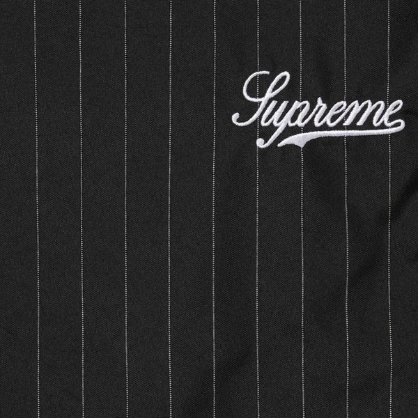 Supreme Reflective Pinstripe Track Pant - Black (front)