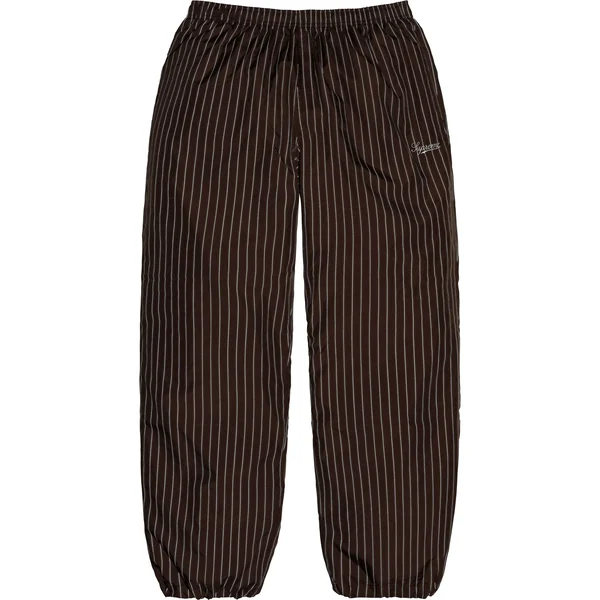 Supreme Reflective Pinstripe Track Pant - Brown (front)