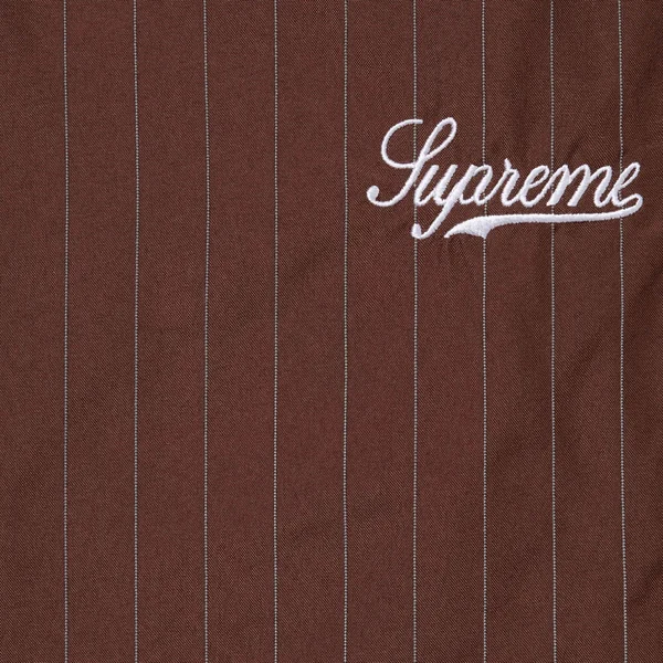 Supreme Reflective Pinstripe Track Pant - Brown (front)