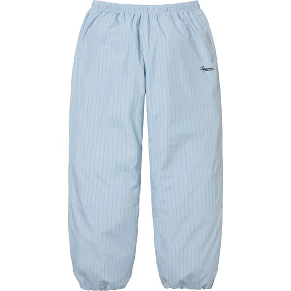 Supreme Reflective Pinstripe Track Pant - Light Blue (front)