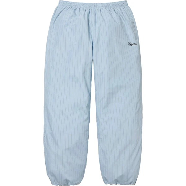 Supreme Reflective Pinstripe Track Pant - Light Blue (front)