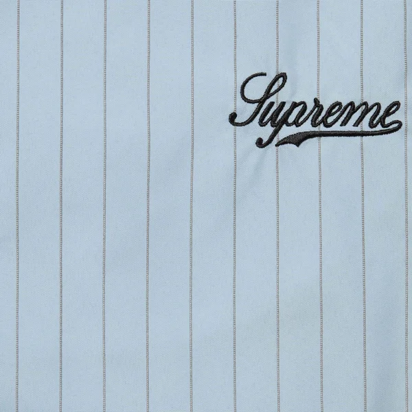 Supreme Reflective Pinstripe Track Pant - Light Blue (front)