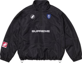 Supreme Reflective Piping Pullover Black
