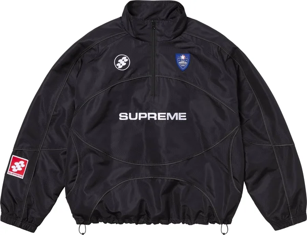 Supreme Reflective Piping Pullover - Black (front)