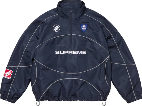 Supreme Reflective Piping Pullover - Navy (front)