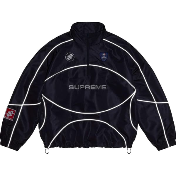 Supreme Reflective Piping Pullover - Navy (front)